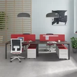 High quality 4 seats standard large size modern office table manufactuer in China