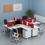 Factory price general type modular furniture MDF office table with chair for sale
