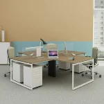 Metal Office Furniture 4 Person Desk Office Staff Table