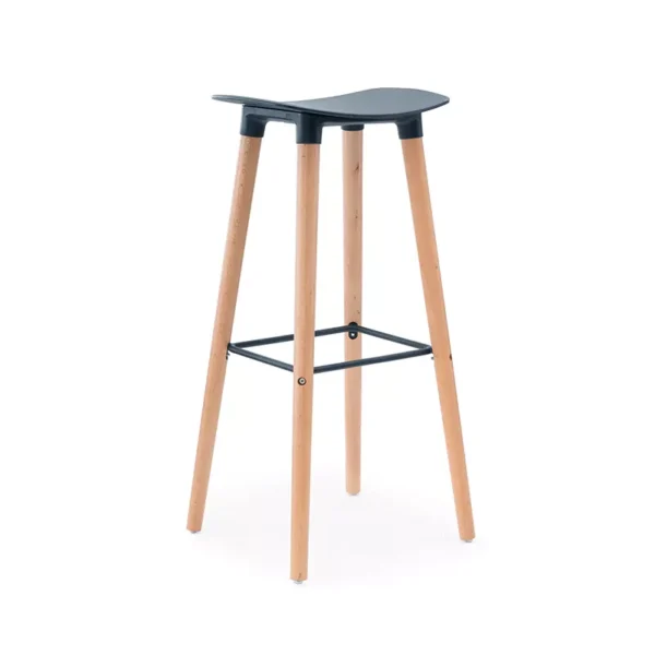 Nordic Wooden Legs Bar Stool