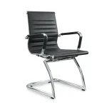 Metal Frame Middle Back PU Leather Office Conference Chair