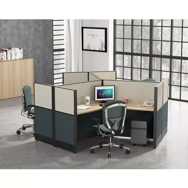 Supply 3 ways partitions connection 120 degree office workstation from manufacturer
