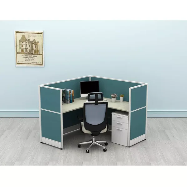 Wholesale L-shape Modern Design Small Office Furniture Workstation Desk China Supplier