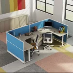 Modern 2 person office workstation desk with chair supply in bulk