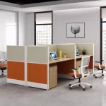 Supply modern staff table 4-seaters with office partition in bulk