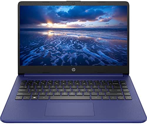 2022 HP Premium 14-inch HD Thin and Light Laptop, Intel Dual-Core Processor, 16GB RAM, 64GB Storage, Long Battery Life, Webcam, Bluetooth, HDMI, Wi-Fi, Indigo Blue, Windows 10 + 1 Year Microsoft 365