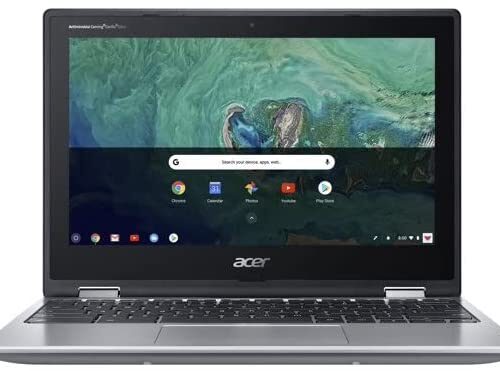 Acer Chromebook Spin 311 Laptop, 11.6” HD Touchscreen IPS Display, Intel Celeron N3350 Processor, 4GB RAM, 32GB eMMC, Bluetooth, 802.11ac, Webcam, Chrome OS, Silver, W/ MD Accessories