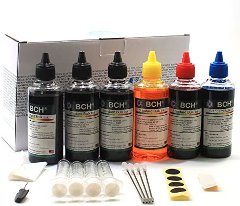 BCH Standard Refill Ink Kit for All Printers - 100 ml x6 (Total 600 ml)