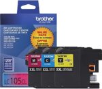 Brother Genuine LC1053PKS Super High Yield XXL Ink Cartridges,Cyan, magenta, yellow
