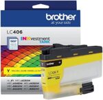 Brother Genuine LC406Y Standard Yield Yellow INKvestment Tank Ink Cartridge
