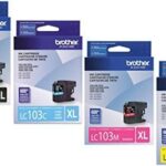 Brother Printer LC103 High Yield Ink Cartridge, Black-Cyan-Magenta-Yellow