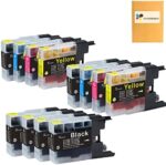 F FINDERS&CO 12-Pack LC75 Ink Cartridges Replacement for Brother LC-75 LC71 LC79 XL Ink Work for Brother MFC-J430W J625DW J435W J835DW J425W J6710DW J5910DW J6910DW J6510DW Printer (6BK, 2C, 2M, 2Y)