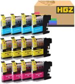 HGZ 12 Color Compatible Ink Cartridge Replacement for LC103 103XL Compatible with MFC J870DW J450DW J470DW J650DW J4410DW J4510DW J4710DW J6720 (4Cyan+4Magenta+4Yellow)