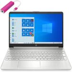 HP 15 15.6" FHD Laptop Computer, AMD Ryzen 3 3250U up to 3.5GHz (Beat i3-10110U), 16GB DDR4 RAM, 512GB SSD, 802.11AC WiFi, Bluetooth 5.0, Webcam, Type-C, HDMI, Silver, Windows 10 S, Type-C HUB