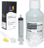 JEJEMI Printhead Cleaning Kit for Epson Canon Brother Lexmark Hp Printer Fluid Sublimation Ink Pigment Dye 3.4oz 100ml, Transparent