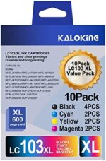 KALOKING Compatible Ink Cartridge Replacement for Brother LC101 LC101XL LC103 LC103XL for MFC-J285DW J450DW J4510DW J470DW J4710DW J475DW J650DW J6520DW J6720DW J6920DW J870DW J875DW Printer 10-Pack