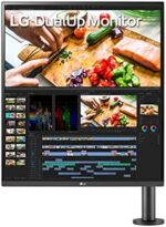 LG 28MQ780-B 28 Inch SDQHD (2560 x 2880) Nano IPS DualUp Monitor with Ergo Stand, DCI-P3 98% (Typ.) with HDR10, USB Type-C (90W PD) - Black