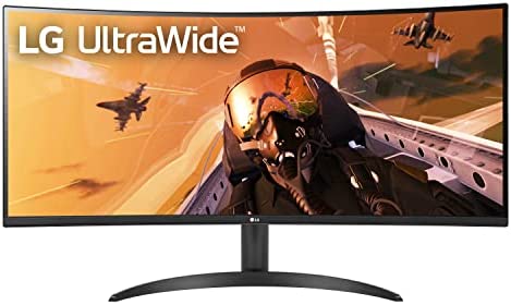 LG 34WP60C-B 34-Inch 21:9 Curved UltraWide QHD (3440x1440) VA Display with sRGB 99% Color Gamut and HDR 10, AMD FreeSync Premium and 3-Side Virtually Borderless Screen