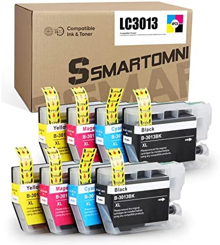 S SMARTOMNI Compatible Ink Cartridge Replacement for Brother LC3013 Ink Cartridge Color 8-Pack (2K2C2M2Y) Set for Brother mfc-j491dw mfc-j497dw mfc-j690dw mfc-j895dw Printer Black Cyan Magenta Yellow
