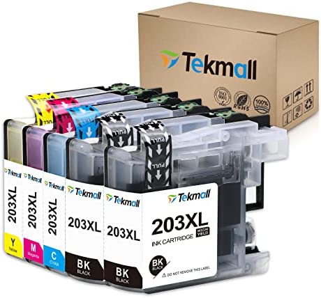Tekmall Compatible Ink Cartridges for LC203XL LC 203 LC203 LC201 LC205 for MFC-J485DW MFC-J480DW MFC-J885DW mfc-j4620dw MFC-J460DW MFC-J880DW MFC-J680DW MFC-J4420DW Printers 5 Pack