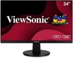 ViewSonic VA2447-MHU 24 Inch Full HD 1080p USB C Monitor with Ultra-Thin Bezel, Adaptive Sync, 75Hz, Eye Care, 15W Charging, HDMI, and VGA Inputs for Home and Office