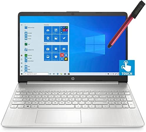 [Windows 11 S] HP 15 15.6" Touchscreen Laptop Computer, AMD Ryzen 3 3250U up to 3.5GHz (Beat i3-10110U), 8GB DDR4 RAM, 256GB PCIe SSD, 802.11AC WiFi, Bluetooth 4.2, Natural Silver, 64GB Flash Stylus