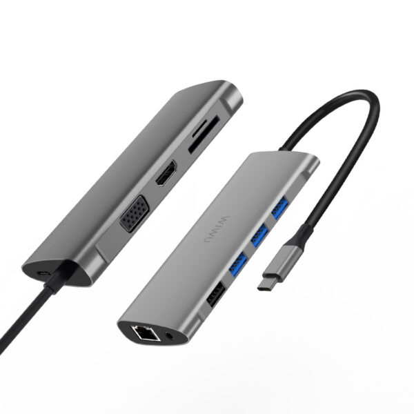 WiWU Alpha 11 in 1 USB C Hub All in One RJ45 Internet 4K for Macbook Laptop Type C Docking Station