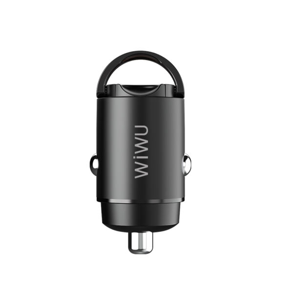 WiWU PC 300 3A Mini Car charger USB-C PD fast car charge Small Pull Ring for iPhone