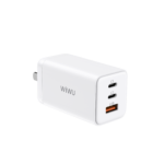 WIWU New 3 in 1 USB C Wall Charger Mini Quick Charger with GaN Tech for iPhone Samsung Huawei Laptop Fast Charging
