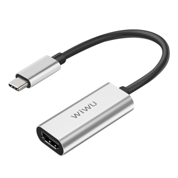 WiWU Alpha HDMI USB-C Laptop Adapter To HDMI Projector Solo Port Notebook Docking Station Type-C Hub Adapter