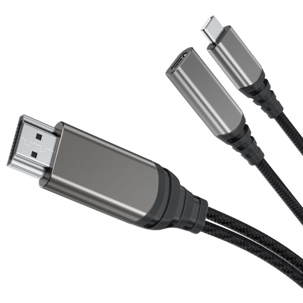 WiWU X10 Nylon Braided Type-C To HD-MI Cable for Home Office 4K HD TV Display Universal for USB-C Mobile Tablet Switch