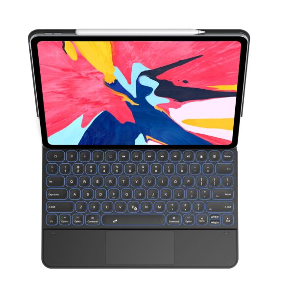 WiWU 12.9 inch Bluetooth Wireless Touch Pad Smart Keyboard English Arabic Magnetic Adsorption Karyboard Case for iPad Pro 2021 Laptops Accessories