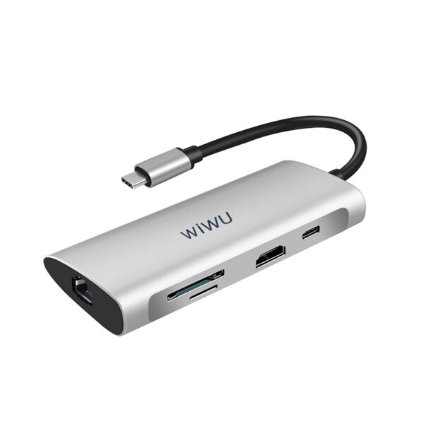 WiWU Alpha 831HRT USB Type C Hub 8 in 1 Usb Hub Multi Function Adapter And Type C Windows Laptops