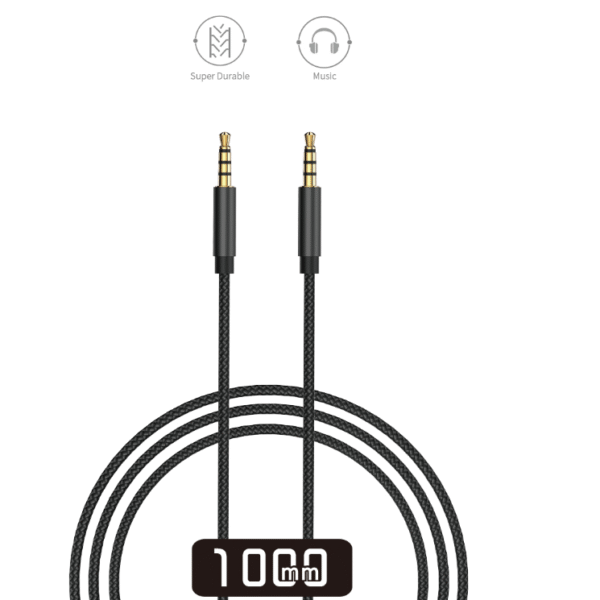WiWU YP01 Audio Vedio Cable Nylon Aluminum Alloy 3.5mm For Apple Samsung Mobile Devices