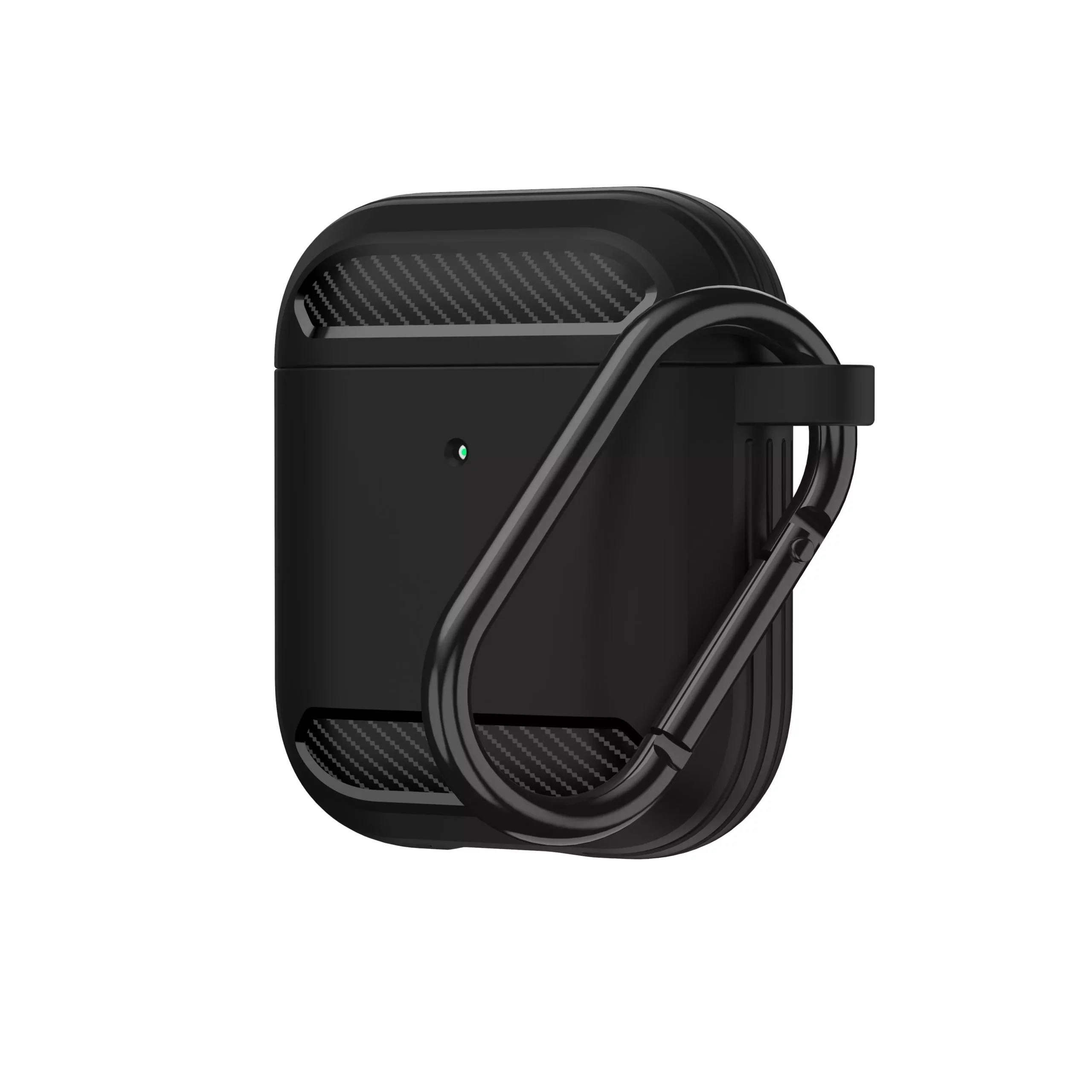 Original Spigen Rugged Armor Carbon Fiber Earphone Case For Apple AirPods  Pro 2 Air Pods 3 TPU Headphones Cover With Carabiner 