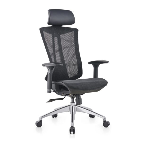 2023 High back Office Chairs with head rest and metal chrome