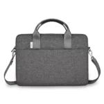 WiWU Minimalist Laptop Bag Water-Resistant Multi-Pockets Large Capacity Shoulder HandBag Black for Macbook