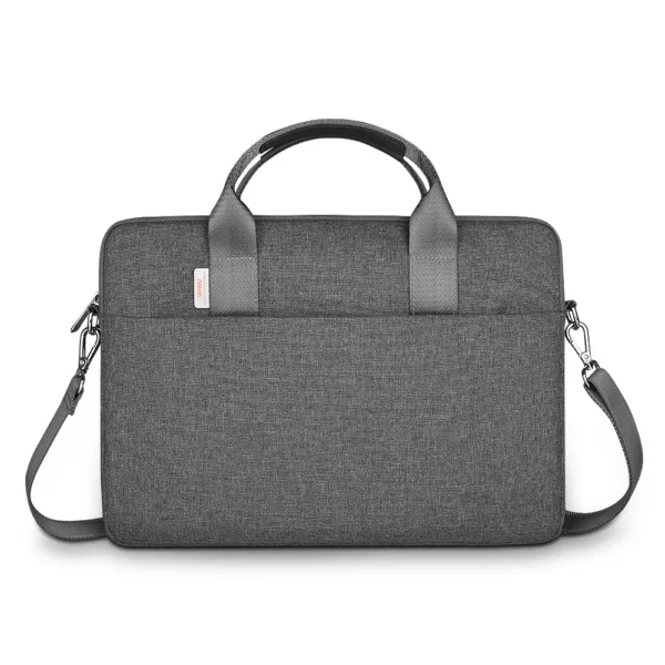 WiWU Minimalist Laptop Bag Water-Resistant Multi-Pockets Large Capacity Shoulder HandBag Black for Macbook