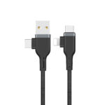 WiWU PT06 Platinum Charger 2 in 2 Cable Private Mould Aluminum+nylon Braided PD20W