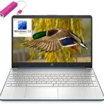 [Windows 11 Pro] HP 15 15.6" FHD Business Laptop, Hexa-Core AMD Ryzen 5 5500U up to 4.0GHz (Beat i5-1135G7), 32GB DDR4 RAM, 2TB PCIe SSD, 802.11AC WiFi, Bluetooth 4.2, HDMI, Spruce Blue, Type-C HUB
