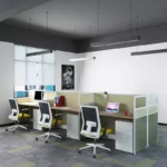Aluminium Frame Call Center Cubicles & 2 desk office layout