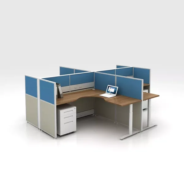 Commercial office desk X shape 4 person office workstation furniture cheap price