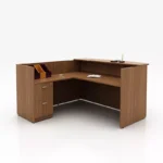 Simple Design Wooden Reception Desk