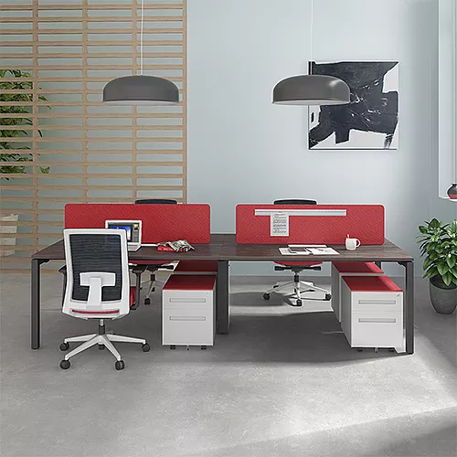 High quality 4 seats standard large size modern office table manufactuer in China