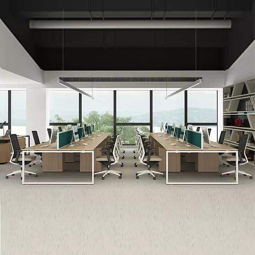 Modern Office Desk Linear 8 Seater Office Workstations