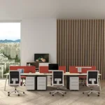 New model double sided workstation 6-person MFC office desk supplier