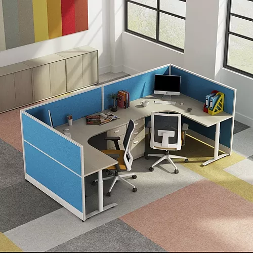 Modern 2 person office workstation desk with chair supply in bulk