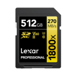Lexar® Professional 1800x SDXC™ UHS-II Card GOLD Series