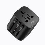 WiWU UA101 Black ABS+PC Material Universal Travel Adapter For Video Game Player