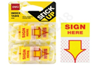 Deli Sign Here Index Tab Asst. A10101 Uk 45mm X 25mm